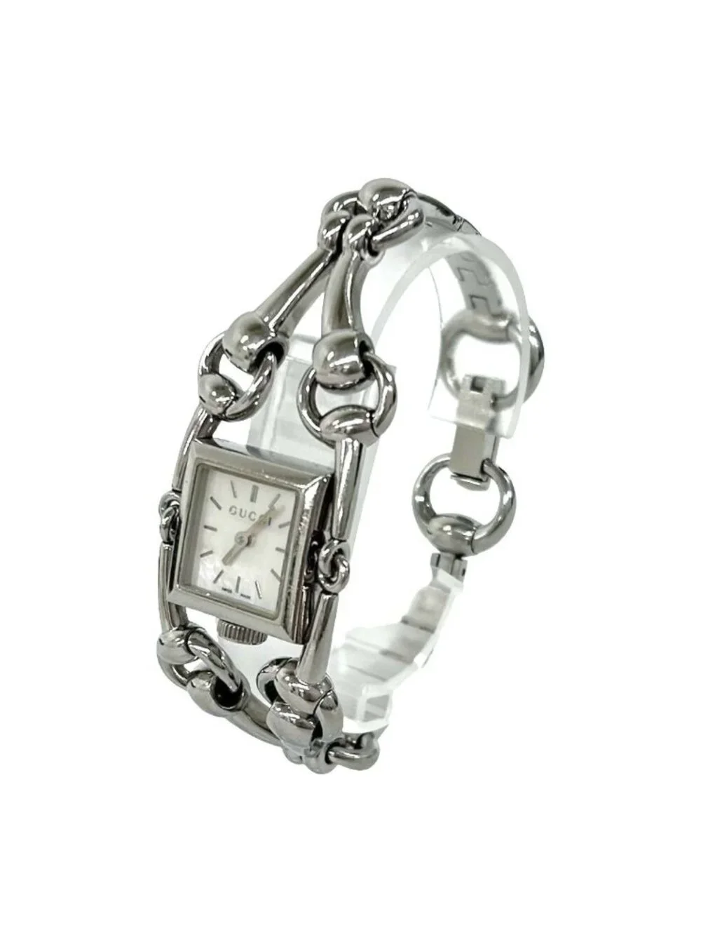 Gucci Signoria Stainless Steel Quartz Watch Wrist Silver